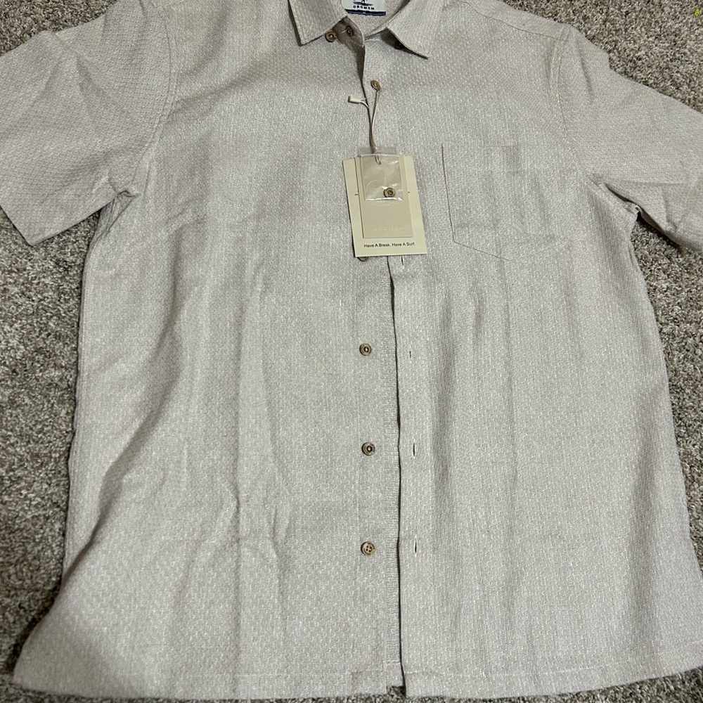 Prime Light Gray Casual Button Down Shirt